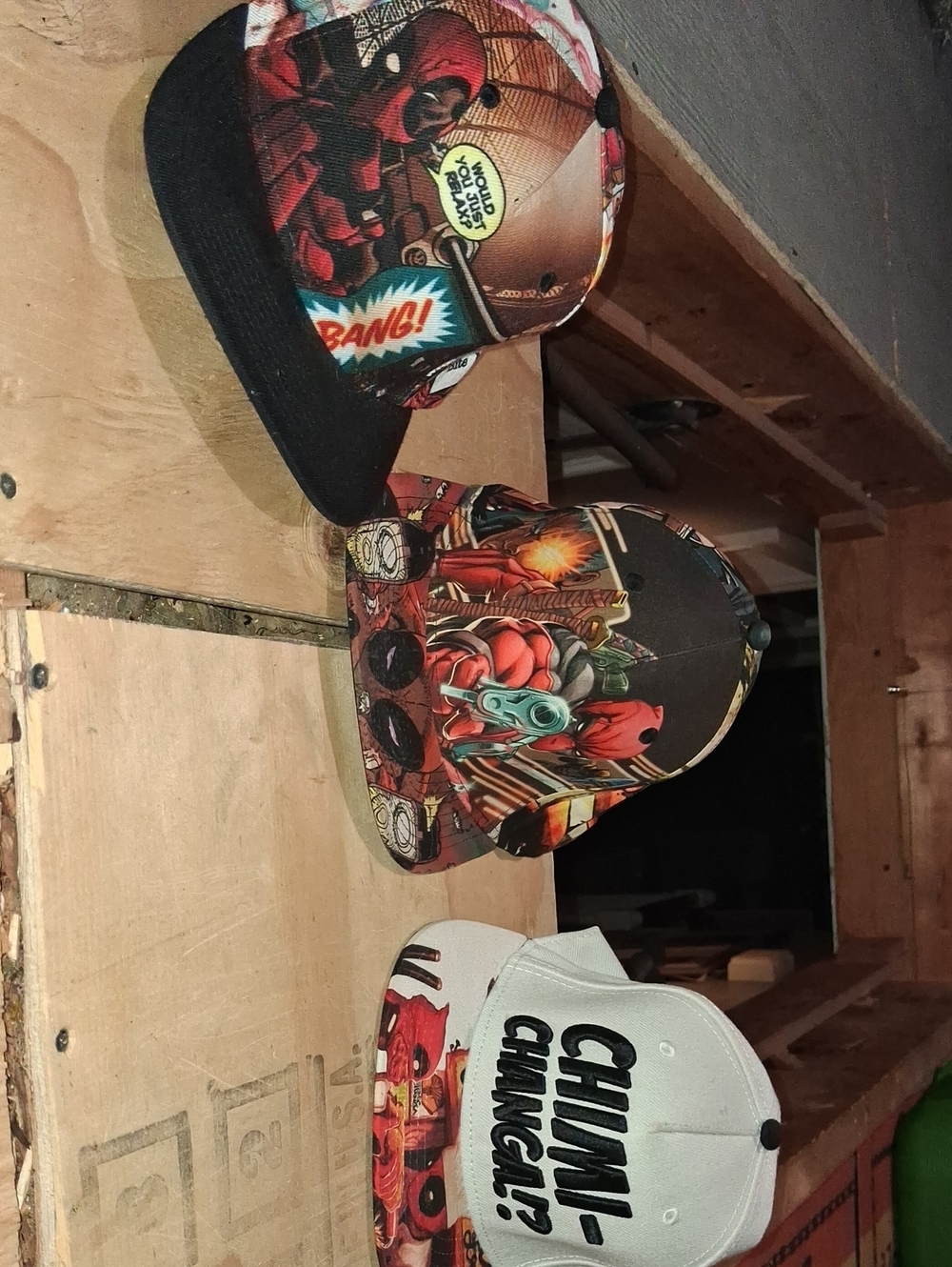 Marvel's Deadpool Theme Multi-Color Comic-Print Snapback Hat